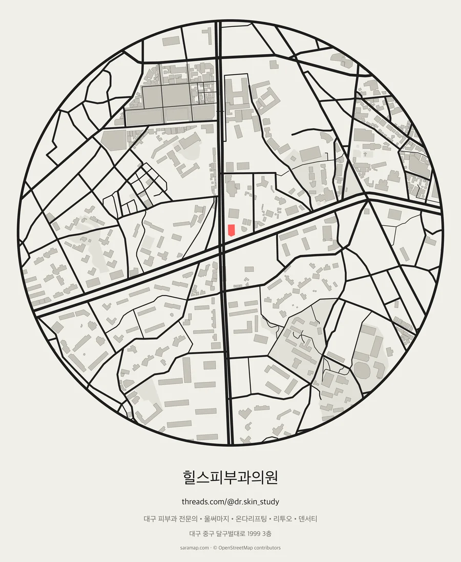 힐스피부과의원 주변을 그린 지도 그림