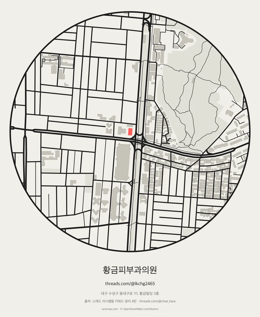 황금피부과의원 지도 카드
