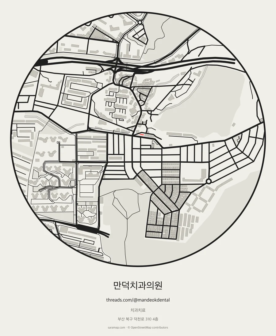 만덕치과의원 주변을 그린 지도 그림